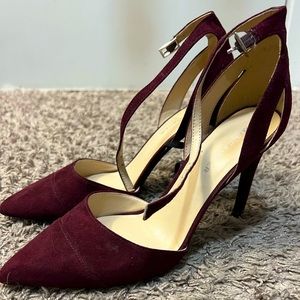 Marc fisher wine heels with strap